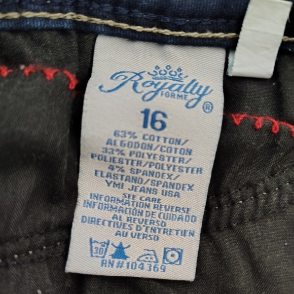 Royalty Dark Wash High Waisted Skinny jeans 16 - Picture 5 of 8